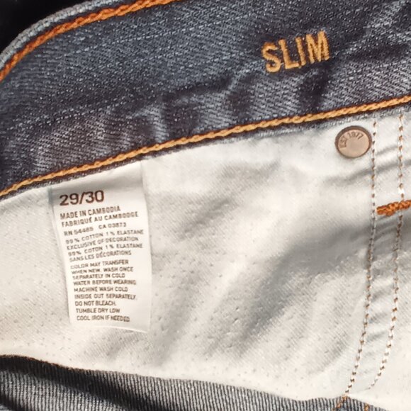 Men's American Eagle Jeans Size 29/30 Slim Leg Medium Wash - Picture 5 of 9